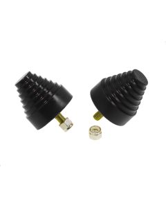 Prothane Universal Bump Stop 2-1/4X2-1/4 Cone w/Stp - Black - 19-1318-BL