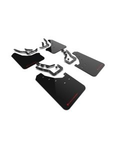 Rally Armor 24-25 Toyota Tacoma Gen 4 Black UR Mud Flap w/Red Logo - MF114-UR-BLK-RD