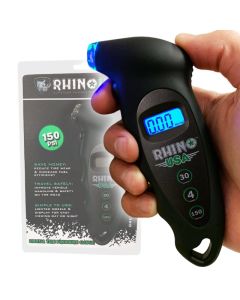 Rhino USA Digital Tire Pressure Gauge 150 Psi (Black) - RGAUGE-DIGBLK