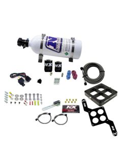 Nitrous Express Dominator Single Entry Billet Crossbar RNC Nitrous Kit (250-750HP) w/5lb Bottle - 63870-05