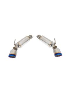 Remark 09-19 Nissan 370z Axle Back Exhaust w/Burnt Stainless Double Wall Tip - RO-TT34-D