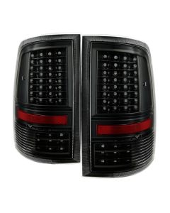 xTune Dodge Ram 1500 09-14 - Incandescent Only C Shape LED Tail Lights- Black ALT-JH-DR09-LED-CS-BK - 9036378