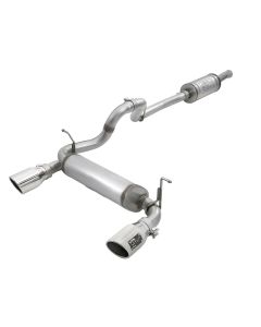 aFe Rebel Series 2.5in 409 SS Cat-Back Exhaust w/ Polished Tips 2018+ Jeep Wrangler (JL) V6 3.6L - 49-48066-P