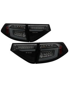 Spyder 08-14 Subara Impreza WRX Hatchback LED Tail Lights Seq Signal Blk Smoke ALT-YD-SI085D-SEQ-BSM - 5086747