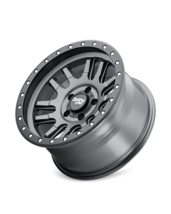 Dirty Life 9309 Canyon Pro 17x9/5x127 BP/-12mm Offset/71.5mm Hub Satin Graphite Wheel - Beadlock - 9309-7973MGT12