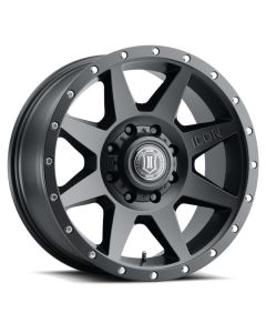 ICON Rebound 20x9 8x180 12mm Offset 5.5in BS Satin Black Wheel - 1820908955SB