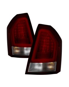 Spyder Chrysler 300C 08-10 V2 Light Bar LED Tail Lights - Red Clear ALT-YD-C308V2-LED-RC - 5083395