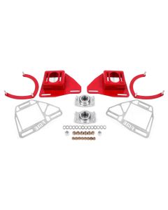 BMR Suspension 82-92 Chevy Camaro Caster/Camber Plates w/ Lockout Plates - Red - WAK331R