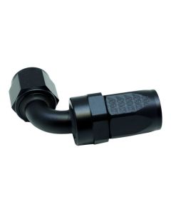 DeatschWerks 8AN Female Swivel 90-Degree Hose End CPE - Anodized Matte Black - 6-02-0807-B