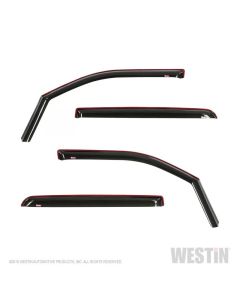 Westin 19-22 Ram 1500 Crew Cab(Excl. 19-22 Ram 1500 Classic) In Channel Wind Deflector 4pc - Smoke - 72-35407
