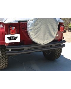 Rampage 1987-1995 Jeep Wrangler(YJ) Double Tube Bumper - Black - 7649