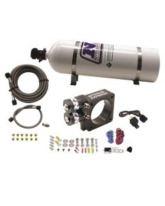 Nitrous Express 86-93 Ford Mustang GT 5.0L (Pushrod) Nitrous Plate Kit w/15lb Bottle - 20955-15