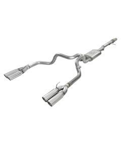 aFe Vulcan Series 4-3in 304SS Exhaust Cat-Back w/ Pol Tips 2019 GM Silverado/Sierra 1500 V8-6.2L - 49-34102-P