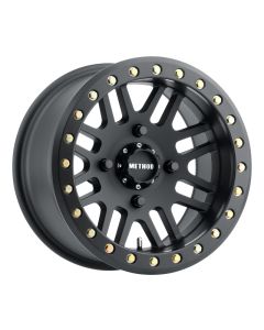 Method MR406 UTV Beadlock 14x10 / 5+5/-2mm Offset / 4x156 / 132mm CB Matte Black Wheel - MR40641046555B