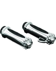 Kuryakyn Premium Zombie Grips With Throttle Boss Throttle-By-Wire Chrome - 6297