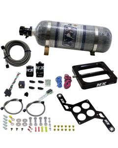 Nitrous Express 4500 RNC Conventional Nitrous Plate Kit w/.375in Solenoid w/12lb Bottle - 55170-12