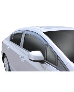 AVS 12-15 Honda Civic Ventvisor Outside Mount Window Deflectors 4pc - Smoke - 94462