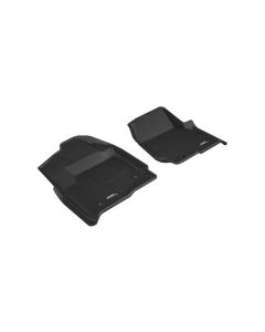 3D MAXpider 2017-2019 Ford F-250/350/450 Kagu 1st Row Floormat - Black - L1FR10711509