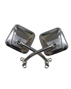 Rampage 1976-1983 Jeep CJ5 Mirror Kit - Stainless - 7418
