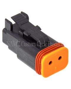 NAMZ Deutsch DT Series 2-Wire Plug & Wedgelock - Black (Repl. HD 72112-94BK) - DP-2B