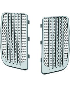 Kuryakyn Radiator Grills For Twin Cooled Models Chrome & Black (Pair) - 7681