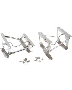 Kentrol 76-90 Jeep CJ/Wrangler YJ Seat Pedestals Pair - Polished Silver - 30552