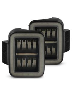 AlphaRex 19-24 Jeep Gladiator JT Nova-Series Prismatic LED Tail Lights - Alpha-Black - 602050
