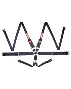 RaceQuip Black SFI CAMLOCK 6pt PU Lap HNR Seat Belt - 747007