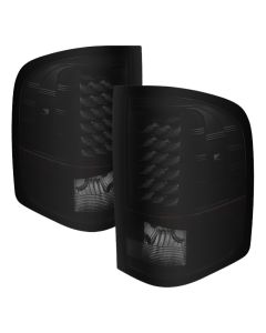 SpyderXtune Chevy Silverado 07-13 LED Tail Lights Black Smoke ALT-JH-CS07-LED-BKSM - SPYD-5077493