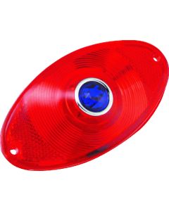 Bikers Choice Replacement Red Cat Eye Taillight Lens With Blue Dot Custom - 491260