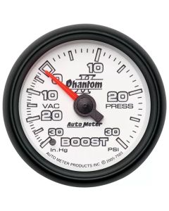 Autometer Phantom II 52.4mm Mechanical Vacuum / Boost Gauge 30 In. HG/30 PSI - 7503
