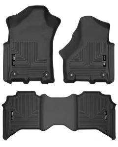 Husky Liners 19-21 Ram 2500/3500 Crew Cab Weatherbeater Black Front & 2nd Seat Floor Liners - 94111