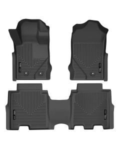 Husky Liners 2021 Ford Bronco 4 Door Weatherbeater Front & 2nd Seat Floor Liners - Black - 95301