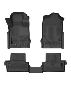 Husky Liners 2021 Ford Bronco 2 Door Weatherbeater Front & 2nd Seat Floor Liners - Black - 95311