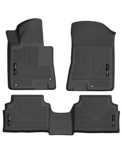 Husky Liners 20-21 Hyundai Sonata / 2021 Kia K5 Weatherbeater Front & 2nd Seat Floor Liners - Black - 95771