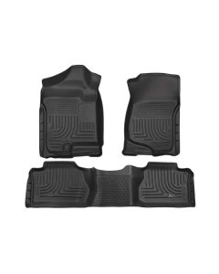 Husky Liners 07-12 Chevy Silverado/GMC Sierra Extended Cab WeatherBeater Combo Black Floor Liners - 98211