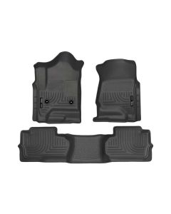 Husky Liners 14 Chevrolet Silverado/GMC Sierra Dbl Cab WeatherBeater Black Front&2nd Seat Floor Line - 98241