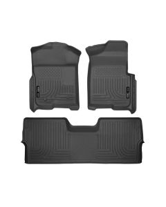 Husky Liners 09-12 Ford F-150 Super Crew Cab WeatherBeater Combo Black Floor Liners - 98331