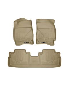 Husky Liners 09-12 Ford Escape/Mazda Tribute (Base/Hybrid) WeatherBeater Combo Tan Floor Liners - 98353