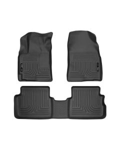 Husky Liners 09-12 Toyota Corolla/Matrix/Pontiac Vibe (FWD) WeatherBeater Combo Black Floor Liners - 98531