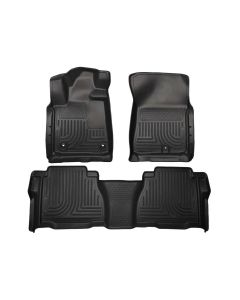Husky Liners 12-13 Toyota Tundra Weatherbeater Black Front & 2nd Seat Floor Liners - 99591