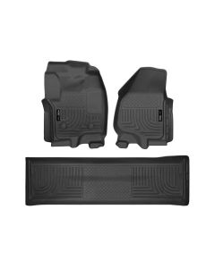 Husky Liners 2012.5 Ford SD Crew Cab WeatherBeater Combo Black Floor Liners (w/o Manual Trans Case) - 99711