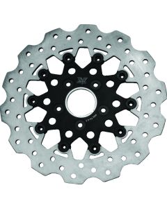 Twin Power 84-17 BT Exc 11.8 and Lug Mount 84-13 XL Front 11.5 Scalloped Floating Rotor Black Mesh - 666848