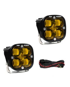 Baja Designs Squadron SAE LED Auxiliary Light Pod Pair - Amber - 257811