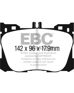 EBC 2017+ Mercedes-Benz E300 (W213) 2.0L Turbo Greenstuff Front Brake Pads - DP63070