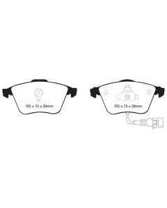 EBC 12-14 Volkswagen Golf R 2.0 Turbo Greenstuff Front Brake Pads - DP21946
