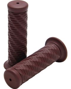 Bikers Choice 1 Inch Brown Spiral Grip - 485804