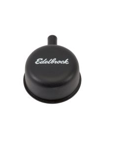 Edelbrock Round Cap w/ Nipple Black - 4413