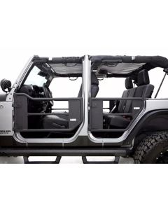 Rampage 2007-2018 Jeep Wrangler(JK) Unlimited 4-Door Tube Doors With Netting - Black - 7684