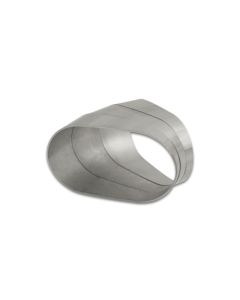 Vibrant Horizontal 304 SS Oval Pie Cuts 3.5in OD Tight 45 Degree Elbow - 13580